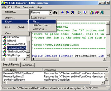 VB Code Explorer Screenshot